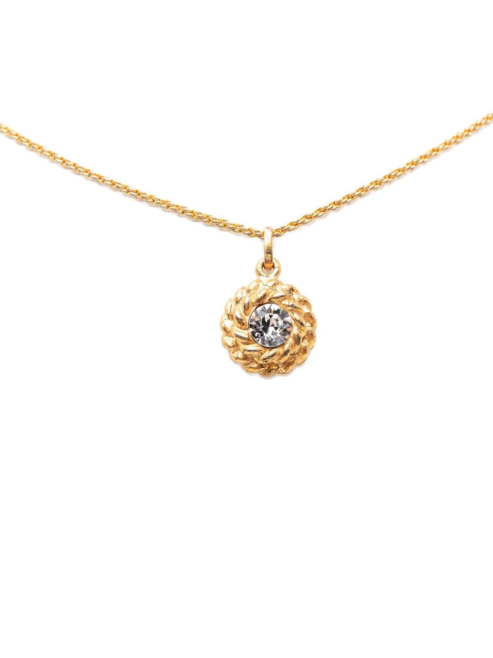 Chanel Gold Plated Crystal Round #357950C60B